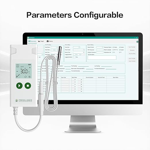 Freshliance Digital Temperature Data Logger, Reusable Temperature Recorder - Image 4