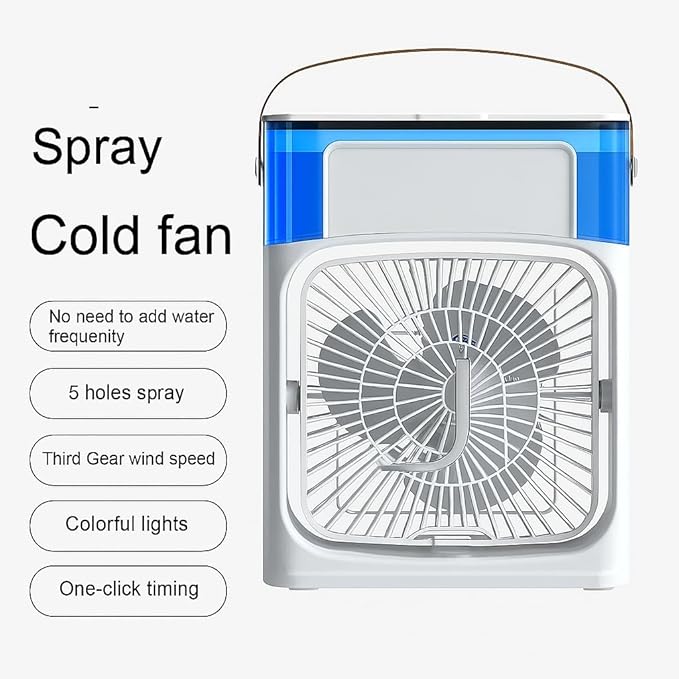 3-in-1 Mini Mist Fan with Humidifier and 7-Color LED Light, USB Powered - Image 5
