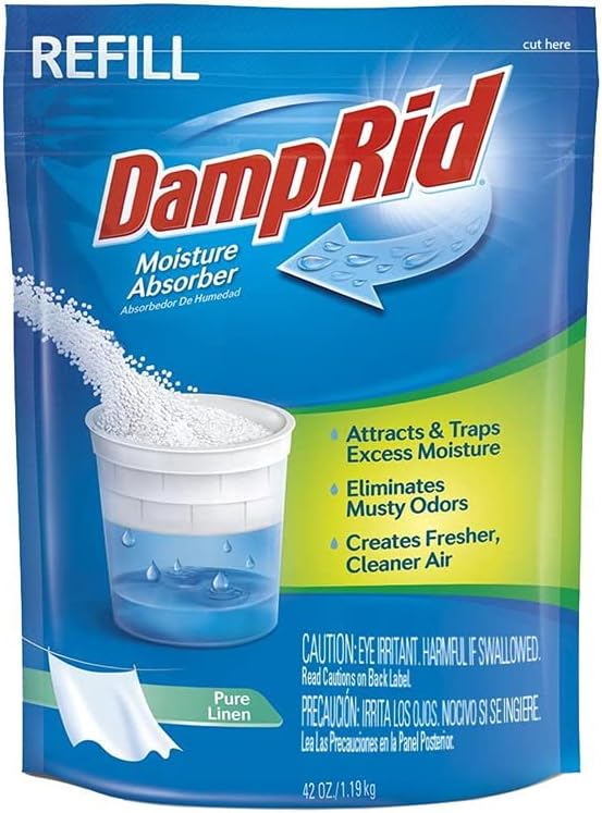 DampRid Pure Linen Moisture Absorber - 42 oz. Refill Bag – Attracts & Traps by DampRid