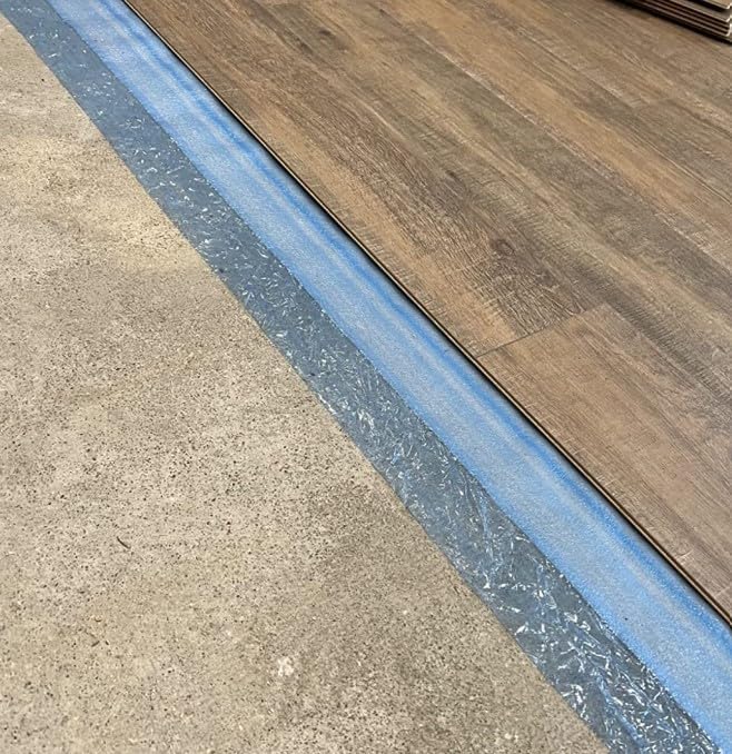 3in1 Vapor Barrier Flooring Underlayment w/Overlap and pre-Attached Tape Strip - Image 8