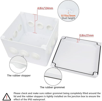 LeMotech Junction Box, ABS Plastic IP65 Waterproof and Dustproof, Universal - Image 4