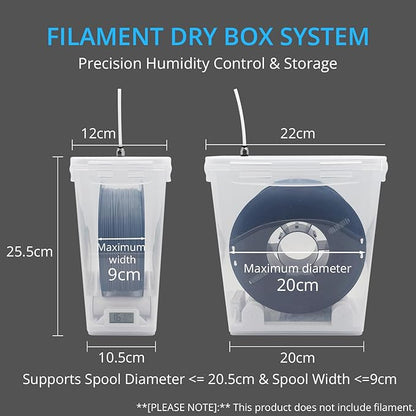 3 Sets 3D Printing Filament Storage Box, 5.8L Dryer Box Continuous Filament - Image 3