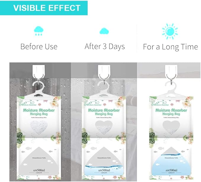 CANAGER Hanging Moisture Absorber-10 Packs, Hanging Dehumidifier Bags - Image 7