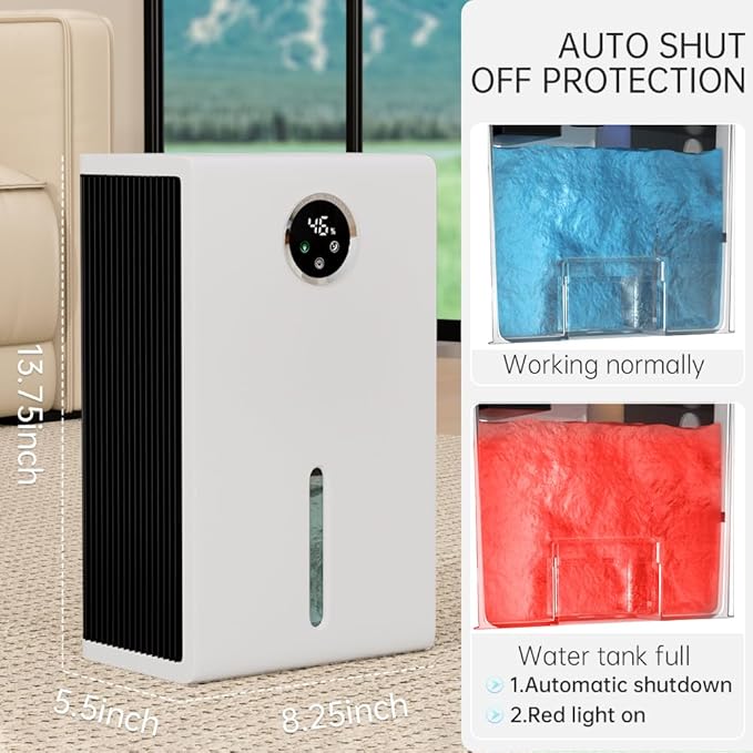 Dehumidifier for Home 1000 sq.ft 120 Ounce Energy Saving and Tank Quiet - Image 3