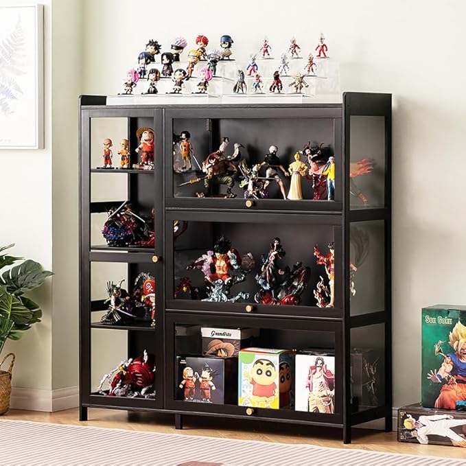 Display Cabinet with Acrylic Doors, 7 Storage Spaces Storage Cabinet & Curio by Unknown