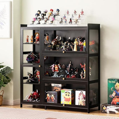 Display Cabinet with Acrylic Doors, 7 Storage Spaces Storage Cabinet & Curio by Unknown