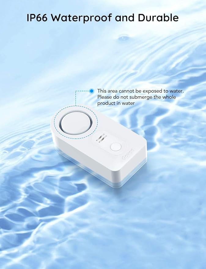Govee Water Leak Detectors 5 Pack, 100dB Adjustable Audio Alarm Sensor - Image 4