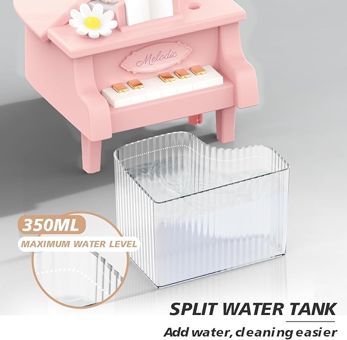 Portable Mini humidifie, 350mL Cool Mist Humidifie, 1200mAh Quiet - Image 4