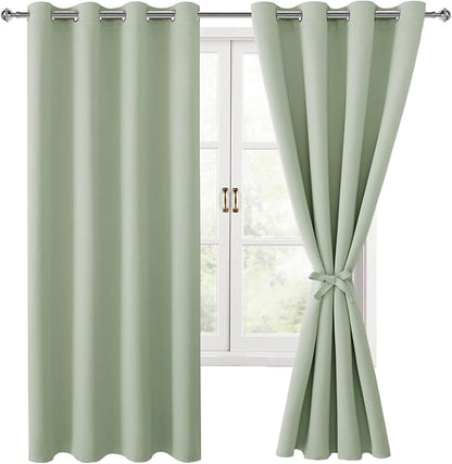 Hiasan Blackout Curtains for Bedroom, 52 x 63 Inches Length by Hiasan