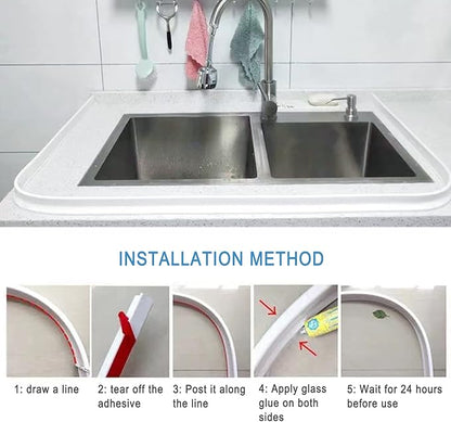 Collapsible Shower Water Guard Water Splash Guard Water Dam Barrier Shower - Image 6