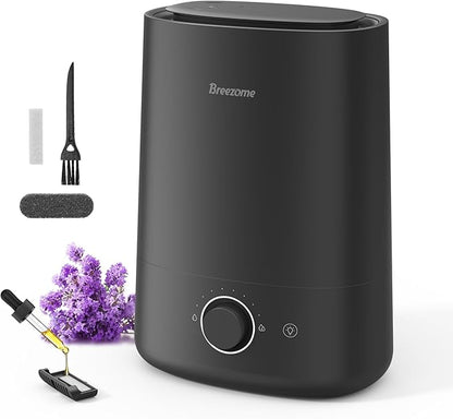 BREEZOME 5L Humidifiers for Bedroom, Ultrasonic Cool Mist Top Fill Humidifier & by BREEZOME