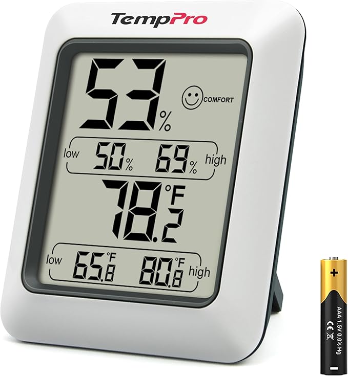 TempPro TP50 Digital Hygrometer Indoor Thermometer Room Thermometer and by ThermoPro