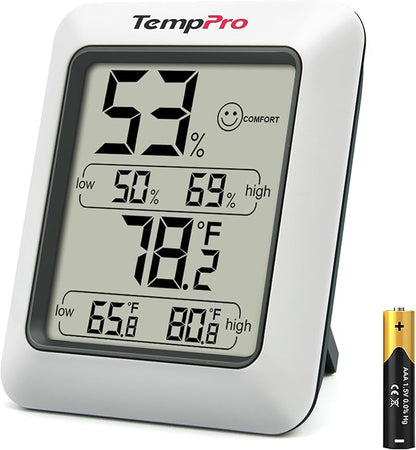 TempPro TP50 Digital Hygrometer Indoor Thermometer Room Thermometer and by ThermoPro