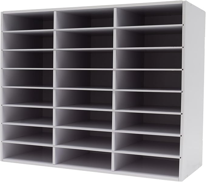 Literature Organizers 24/36Slots Mail Sorter Compartment Files Rack File - Image 3