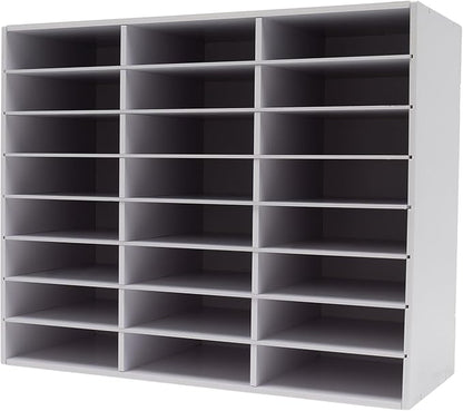 Literature Organizers 24/36Slots Mail Sorter Compartment Files Rack File - Image 3