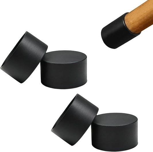 4 Pcs 1-15/16" Round Chair Leg Tips Caps, Silicone Rubber Furniture Leg Floor by BOPOREAE