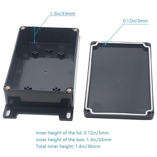 Junction Box, Zulkit Project Box Waterproof Dustproof IP65 ABS Universal - Image 6