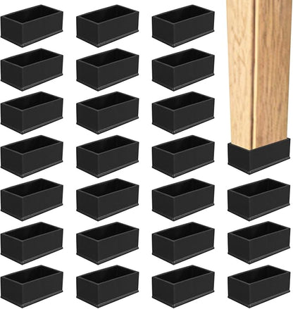 24 Pcs Wood Post End Cap 1.85 x 3.5 inch Waterproof Anti-Friction Black Post by UCEHIPAW