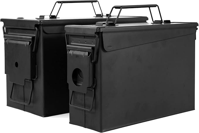 GUGULUZA Metal Ammo Can 30/50 Cal, Lockable Bullet Storage Case, Waterproof & - Image 7