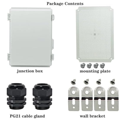 Zulkit Junction Box, IP67 Waterproof Electrical Box Hinged Cover Stainless - Image 6