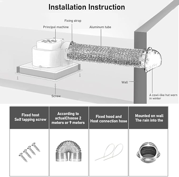 TWSOUL Bathroom Exhaust Fan, 8 inch Silent Bathroom Ceiling Ventilation Fan - Image 5