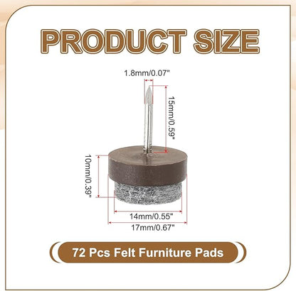 PATIKIL 17 mm Nail-on Felt Pads - Image 2