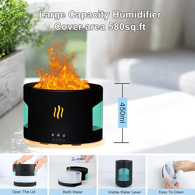 Oil Diffusers for Home large Room, 450ml Visible Water Tank, Air Diffuser - Image 6