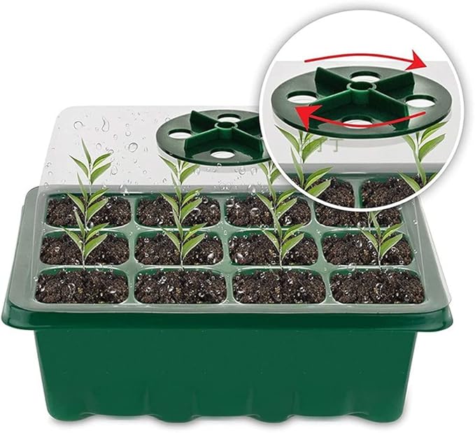 3 Pack Seed Starter Tray with Humidity Dome and Base, Plant Germination Kit - Image 3