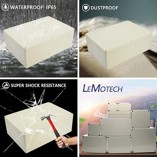LeMotech Waterproof Dustproof IP65 ABS Plastic Junction Box Universal Electric - Image 7