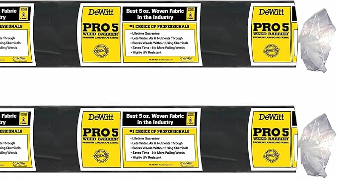 Dewitt 2-Pack Pro-5 Weed Barrier Fabric 5 oz, 5 x 250 Feet – Heavy-Duty Woven - Image 2