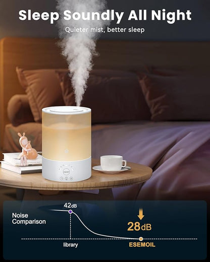 Esemoil Smart Humidifiers for Bedroom, 2.5L Top Fill Cool Mist Humidifiers - Image 3