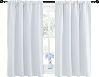 NICETOWN Greyish White Window Curtain Panels - Image 2