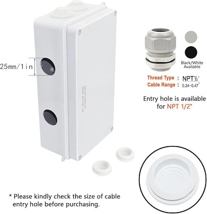LeMotech ABS Plastic Dustproof Waterproof IP65 Junction Box Universal - Image 5