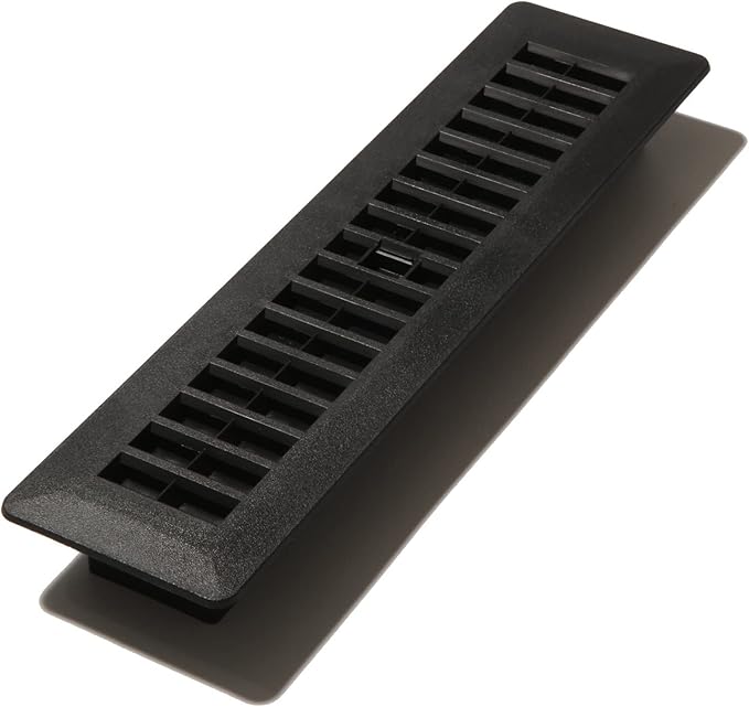 Decor Grates PL212-BLK 10 2-Inch by 12-Inch Plastic Floor Register by DecorGrates