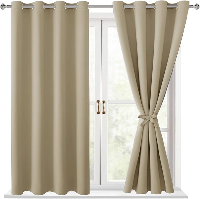 Hiasan Blackout Curtains for Bedroom, 52 x 54 Inches Long by Hiasan