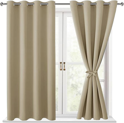 Hiasan Blackout Curtains for Bedroom, 52 x 54 Inches Long by Hiasan