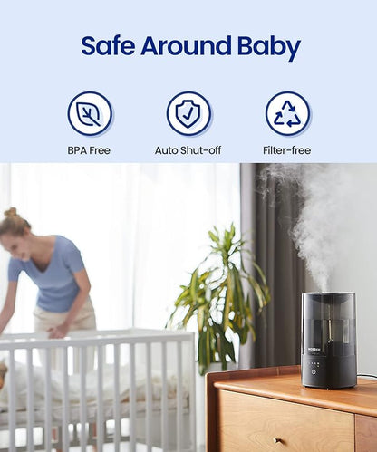 Humidifiers for Bedroom, Small Cool Mist Humidifier for Home Plant and Baby - Image 4