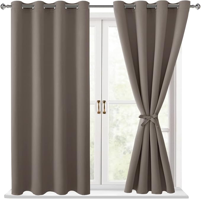 Hiasan Blackout Curtains for Bedroom, 52 x 54 Inches Long by Hiasan