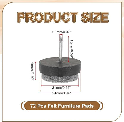 PATIKIL 24 mm Nail-on Felt Pads - Image 2