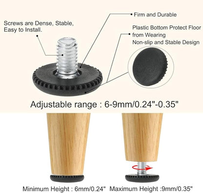 uxcell M8 x 10 x 25mm Leveling Feet Adjustable Leveler Floor Protector - Image 4