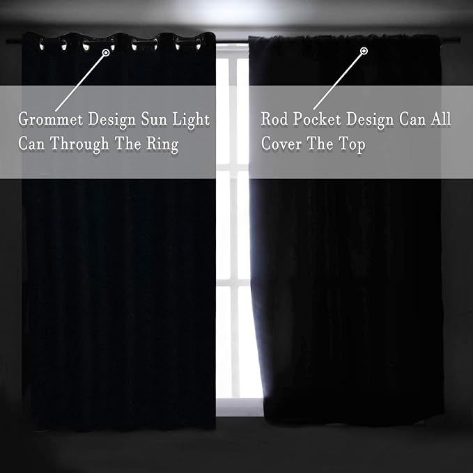 2Panels Vibrant Orange Blackout Thermal Insulated Curtains - Image 5