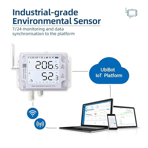 Ubibot Thermometer Hygrometer, Wireless Temperature Data Logger, Remote - Image 4