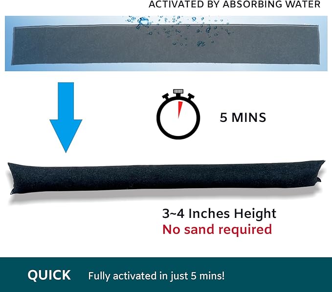 4Pcs 5FT Water Activated Flood Barriers - Image 4