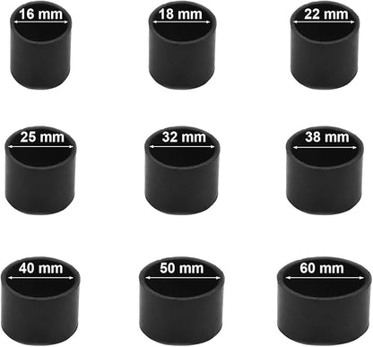 8Pcs 18mm Rubber Chair Leg Caps Black Rubber Leg Tips Round Furniture Feet - Image 4