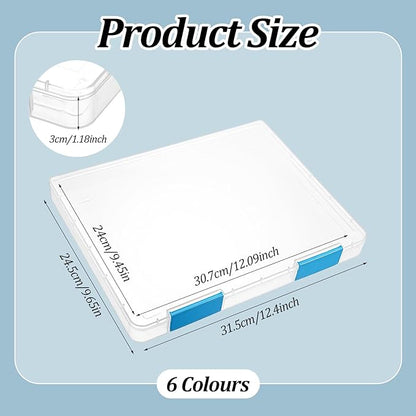 6 Pcs Clear A4 File Box Document Plastic Storage Box Paper Plastic Case Board - Image 2