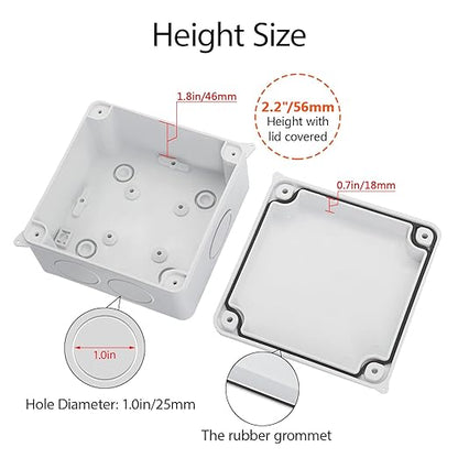 LeMotech Junction Box, Electrical Box IP65 Water Resistant Dustproof ABS - Image 6