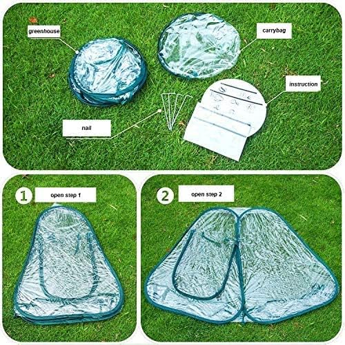 Porayhut Pop Up Greenhouse Cover, Flower House Mini Gardening Plant Flower - Image 6