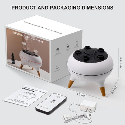 Jellyfish Diffuser, 0.66gal Remote Control 7 Colors LED Lights, Easy Clean & - Image 7