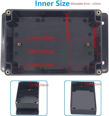 Outdoor Waterproof Junction Box IP67 Project Box ABS Black Electrical Boxes - Image 5