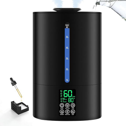 6L Humidifiers for Bedroom Large Room Home, Cool and Warm Humidifier for Plants by Coolfiqu